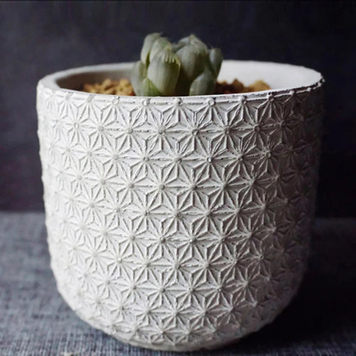 moule en silicone pour pot de fleurs en béton artisanat jardinage - vue 2 sur 7