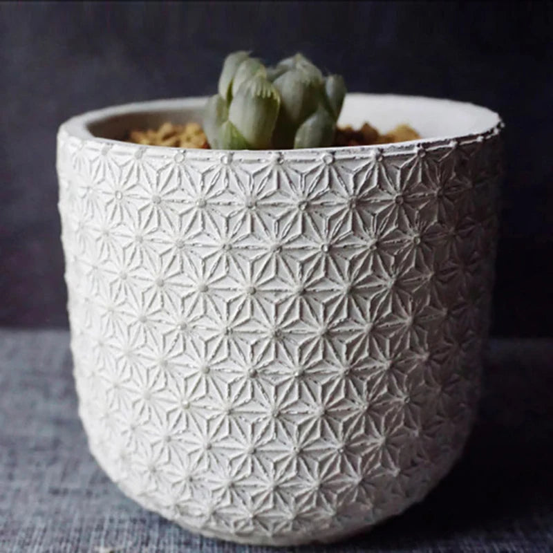 moule en silicone pour pot de fleurs en béton artisanat jardinage - vue 1 sur 7