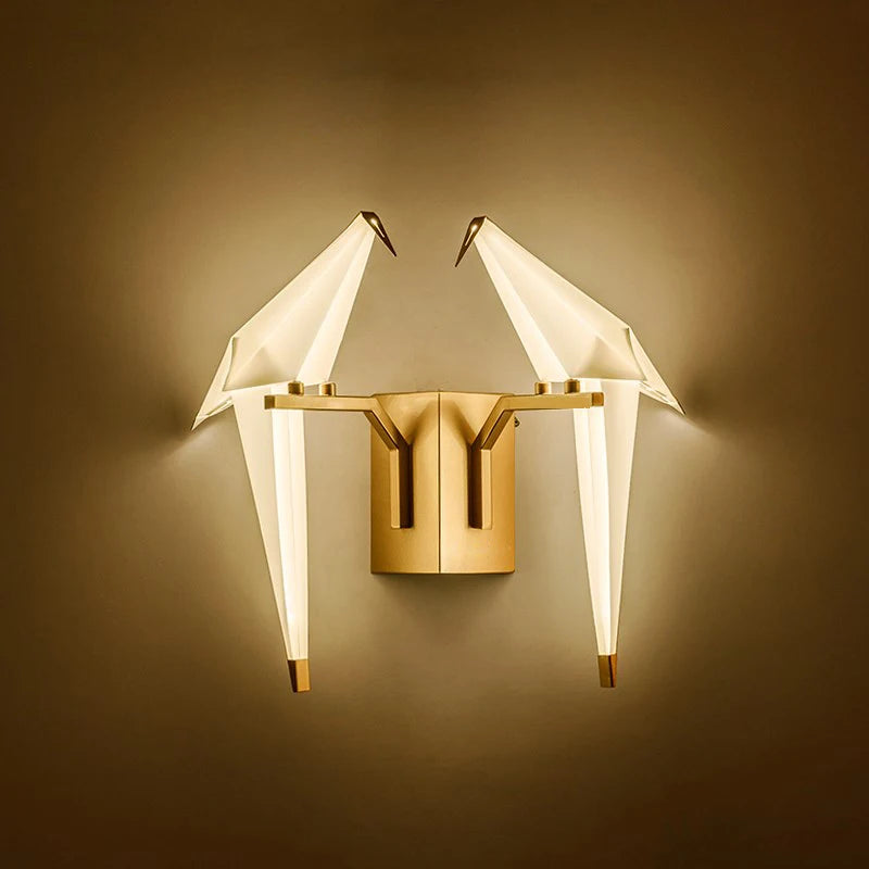lampe postmoderne en fer acrylique pour amoureux des oiseaux - vue 2 sur 21