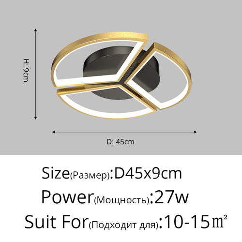 plafonnier led en aluminium éclairage décoratif pour intérieur - vue 12 sur 14