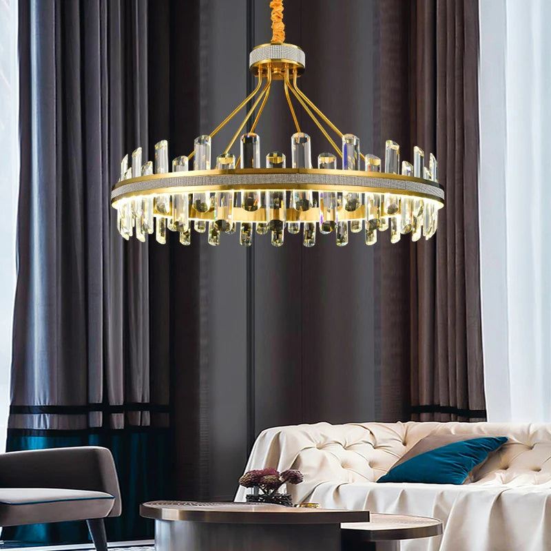 lustre en cristal rond design postmoderne pour un intérieur créatif - vue 4 sur 15