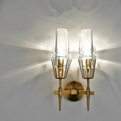applique murale rétro nordique en cristal led décoration maison - vue 7 sur 7