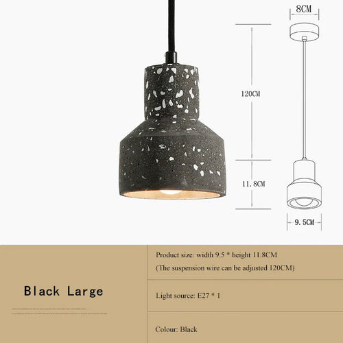 suspension moderne en terrazzo design nordique plusieurs couleurs led - vue 17 sur 28