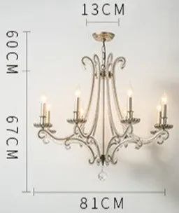 lustre en métal coulé rétro pour éclairage intérieur en fer forgé - vue 11 sur 11