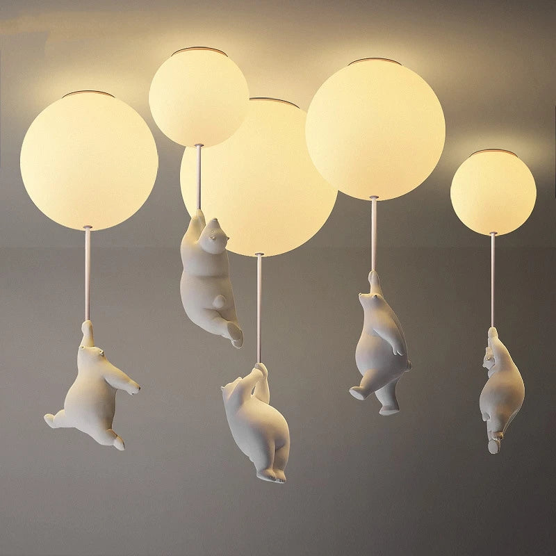 Plafonnier led ours animé maison chambres enfants chambre coucher décoration salon - vue 3 sur 20
