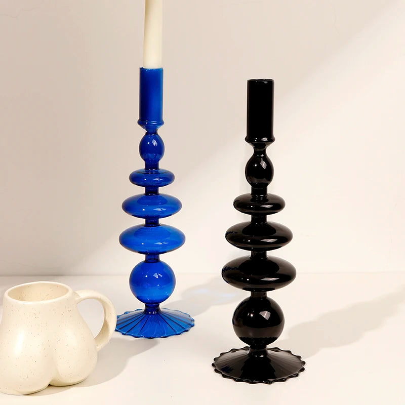 bougeoirs en verre romantiques pour mariage et décoration intérieure - vue 6 sur 13