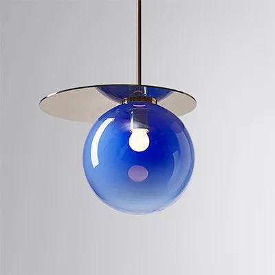 suspension moderne en verre avec éclairage led nordique - vue 6 sur 11