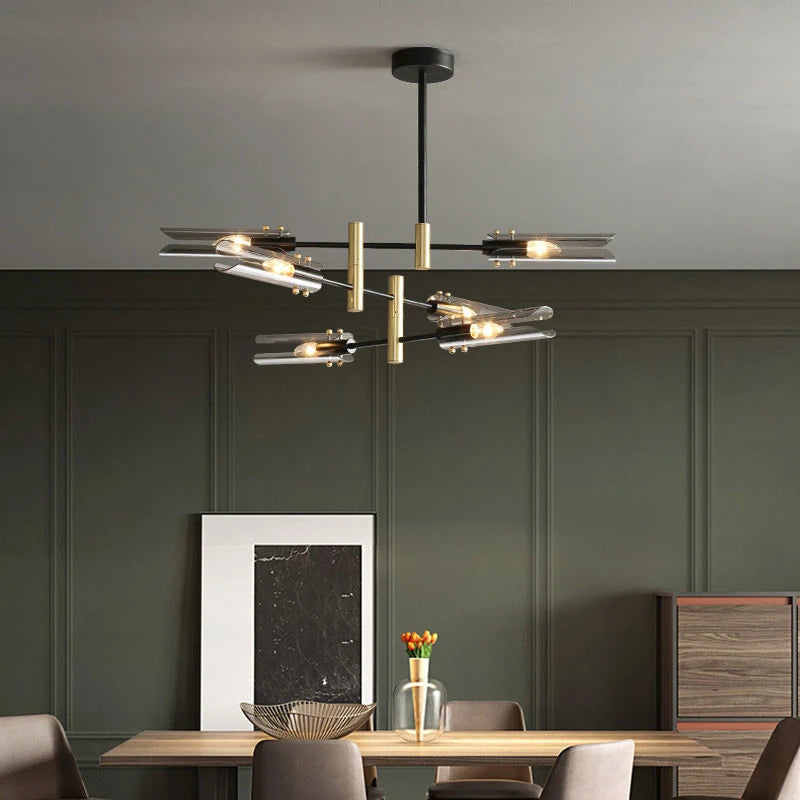 lustre en verre au design nordique et créatif - vue 4 sur 12
