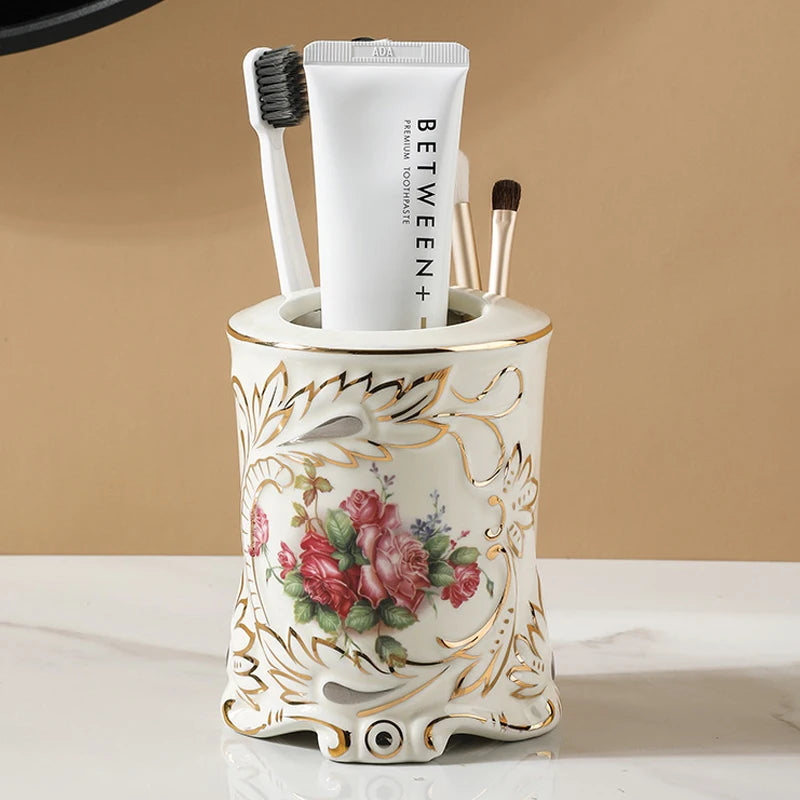 porte-brosse à dents en céramique design moderne pour salle de bain - vue 10 sur 10