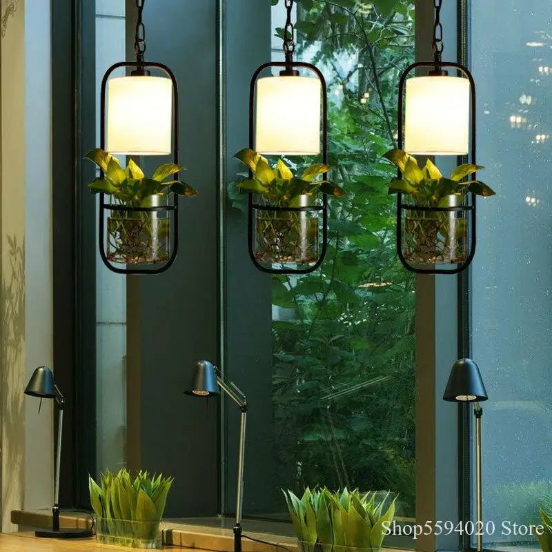 suspension industrielle simple art fer moderne chinoise - vue 3 sur 13
