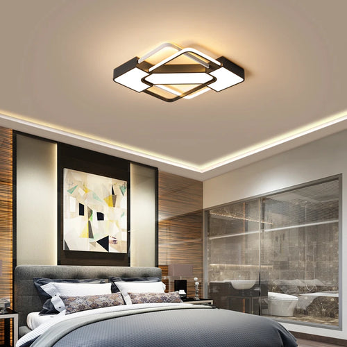 plafonnier led art déco géométrique luxe pour éclairage intérieur - vue 3 sur 13