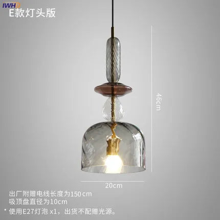 suspension lumineuse moderne en verre pour intérieur élégant - vue 8 sur 11