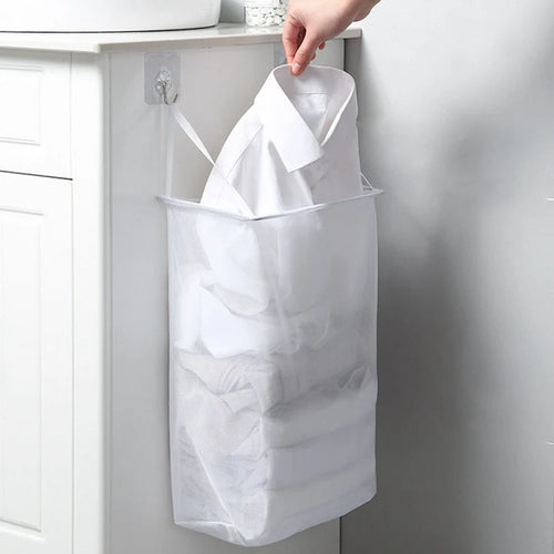 panier à linge mural pliable pour rangement et organisation - vue 2 sur 9