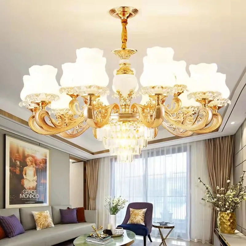 lustre moderne en cristal pour un éclairage élégant et raffiné - vue 4 sur 12