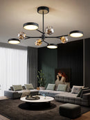 lustre style nordique en verre led pour décoration intérieure