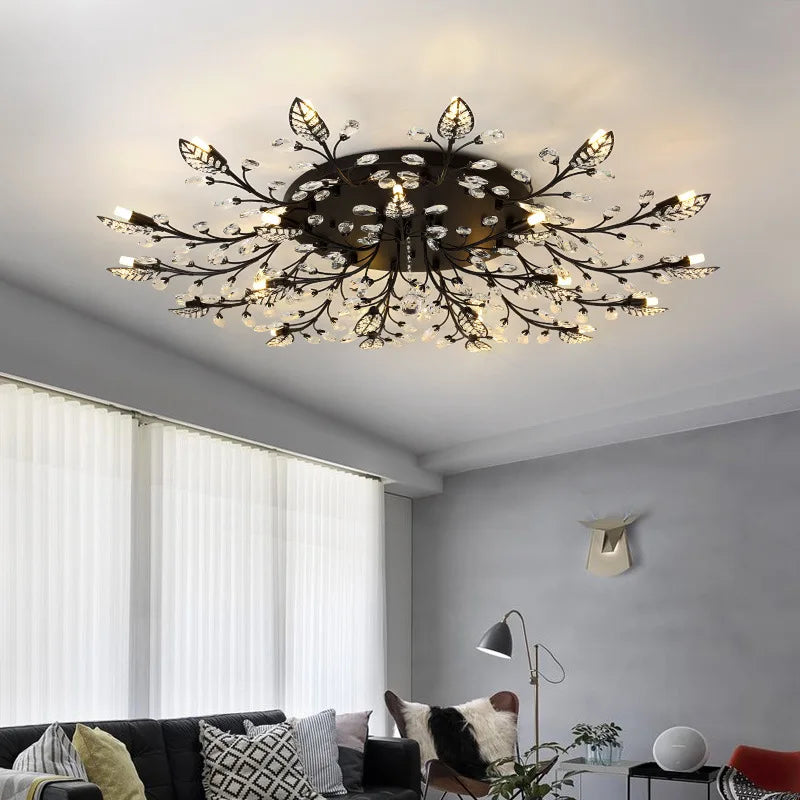 lustre moderne en cristal led winfordo pour éclairage intérieur - vue 1 sur 18