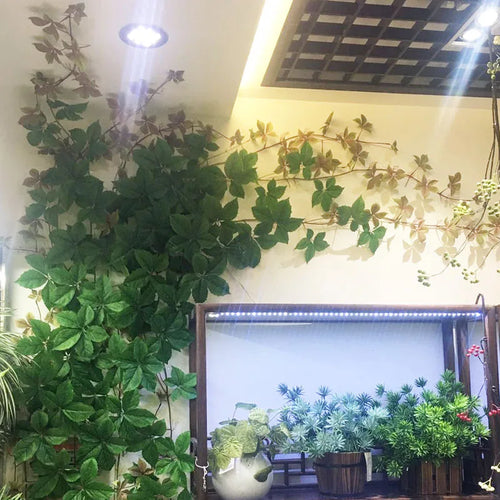 plantes artificielles tropicales à suspendre avec grandes feuilles vertes - vue 6 sur 6