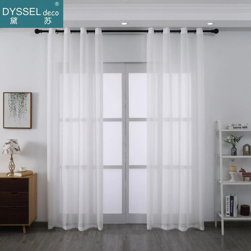 Voilage rayé style européen pour salon chambre cuisine - vue 4 sur 8