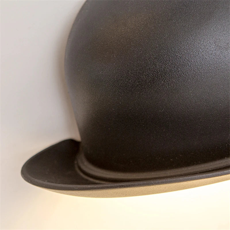 applique murale chapeau à LED aluminium design minimaliste - vue 5 sur 6