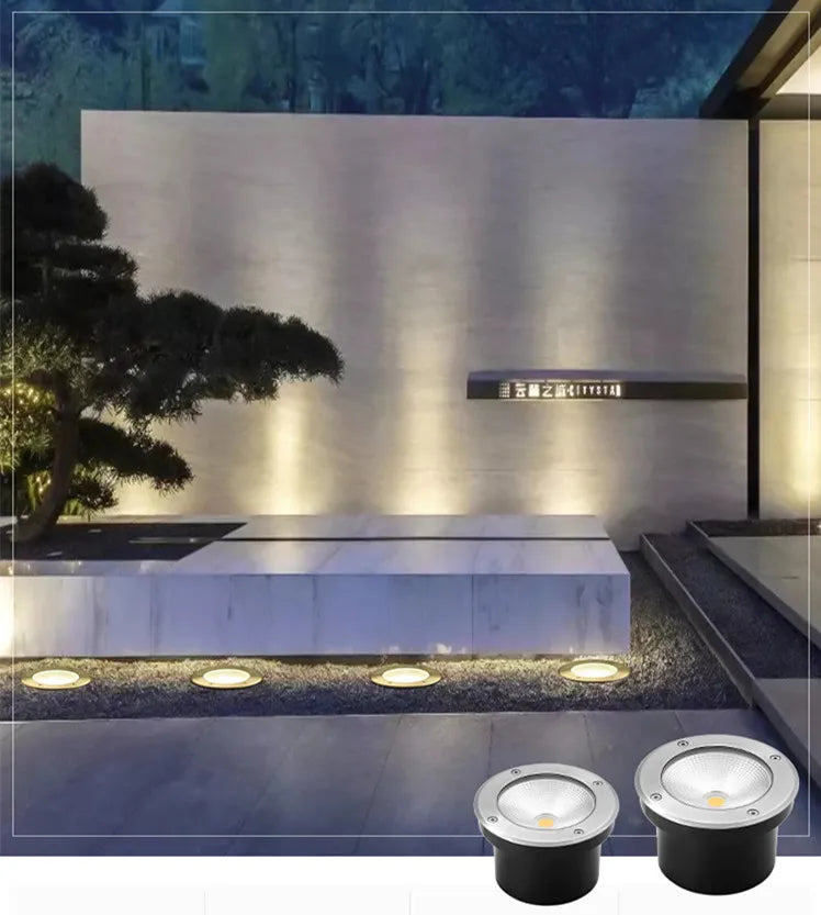 LED lumière souterraine 5W 10W 15W 20W 30W extérieur IP67 étanche sol jardin chemin sol enterré cour Spot paysage 220v Dc12v - vue 3 sur 13
