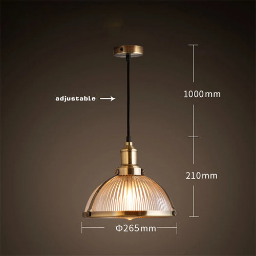 lampe suspendue vintage en verre transparent pour ambiance nostalgique - vue 7 sur 7