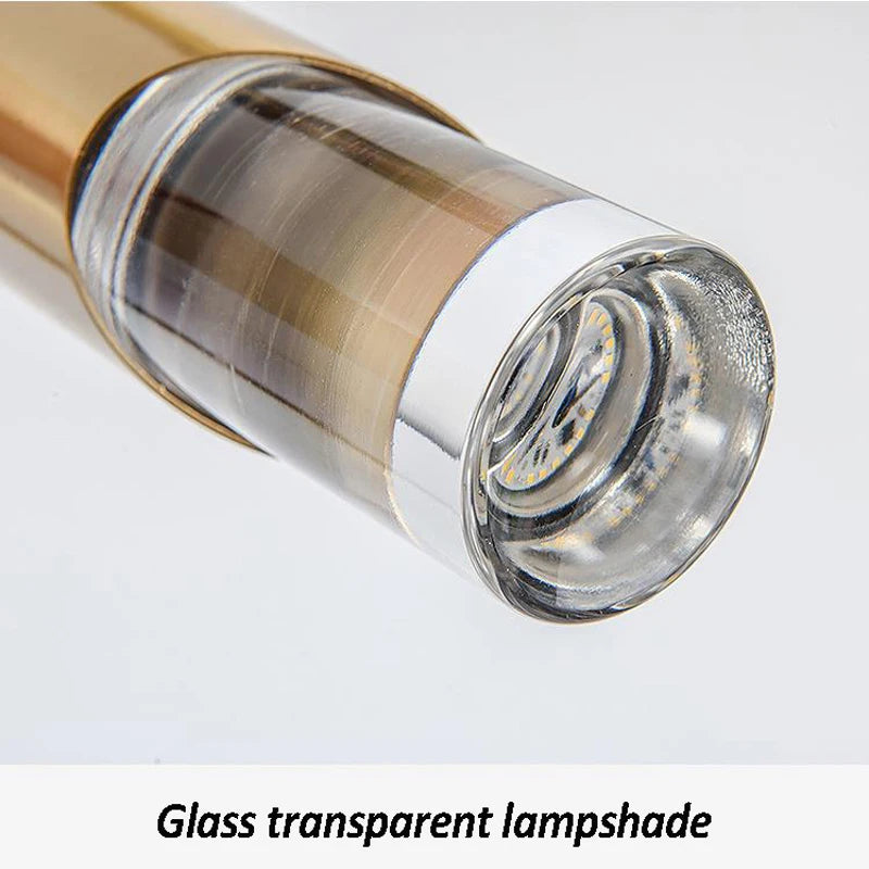 suspension en verre à led pour éclairage moderne intérieur - vue 6 sur 7