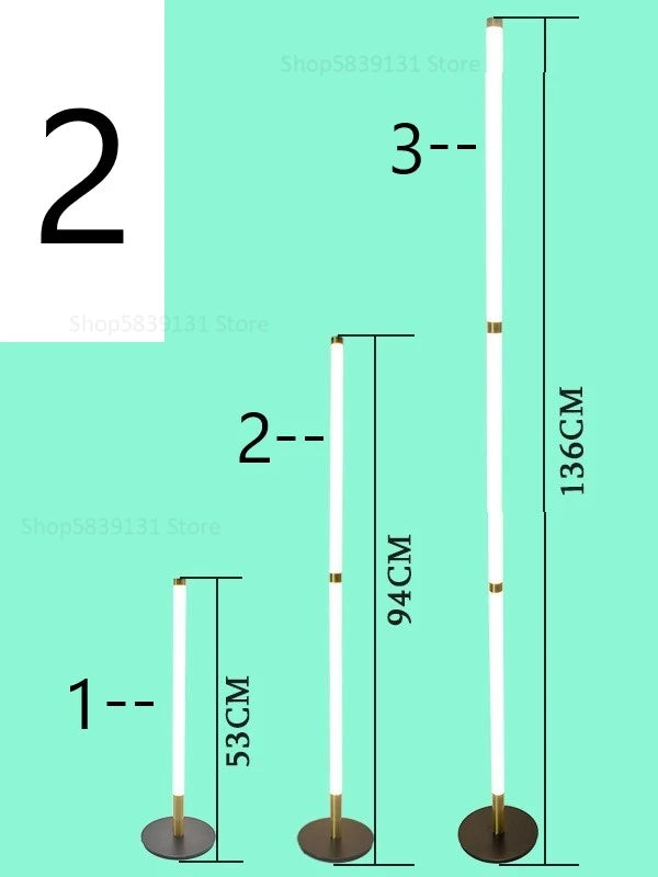 lampadaire d'angle moderne démontable avec lumière sur pied - vue 12 sur 15