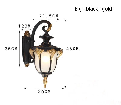 applique murale extérieure rétro pour balcon et jardin - vue 11 sur 12