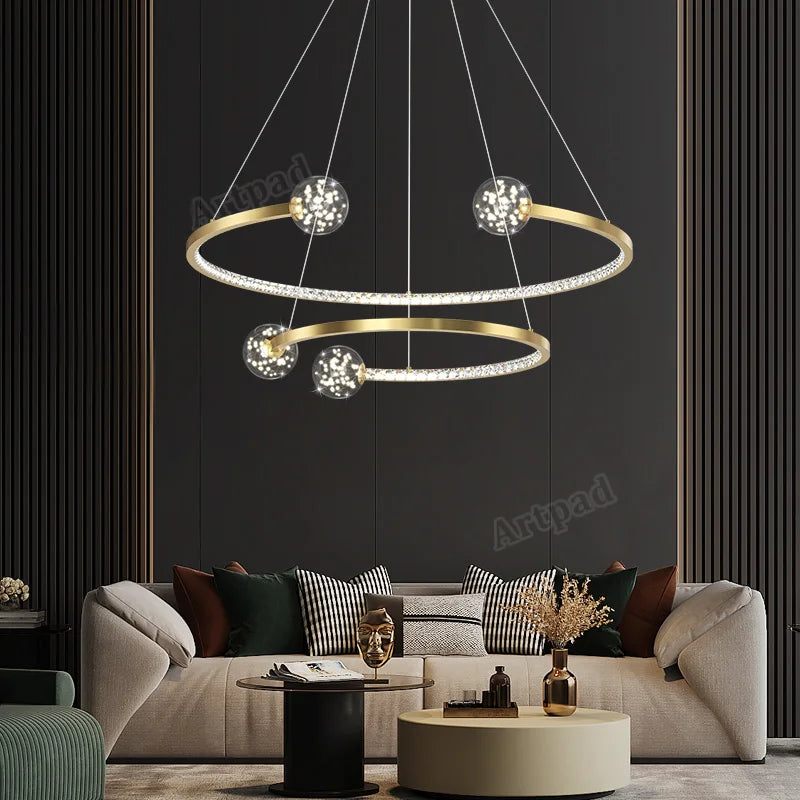 suspension en verre de luxe pour intérieur élégant - vue 5 sur 12