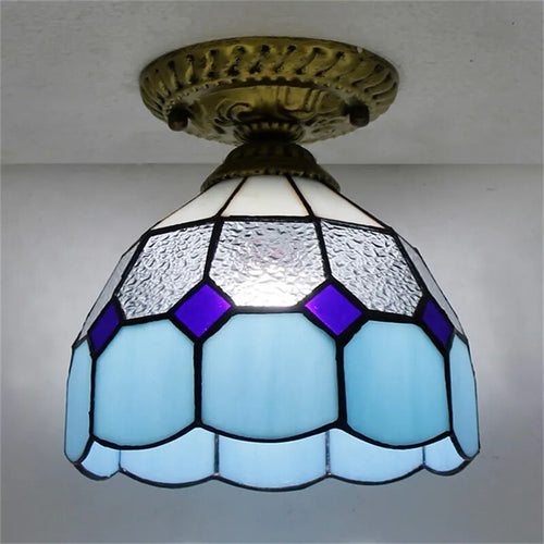Plafonnier Led en verre créatif moderne avec ampoule 7W E27 - vue 6 sur 30