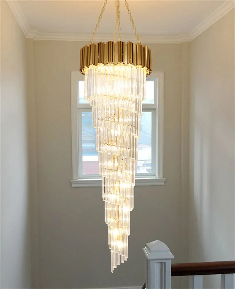 lustre en cristal de luxe pour décoration intérieure élégante - vue 8 sur 8