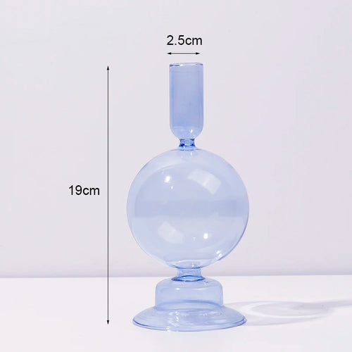 bougeoir en verre pour décoration romantique et festive - vue 9 sur 15