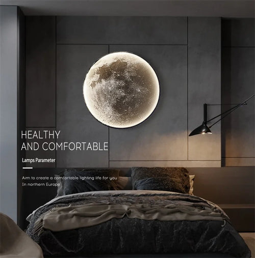 applique murale lune design moderne éclairage décoratif pour intérieur - vue 7 sur 10