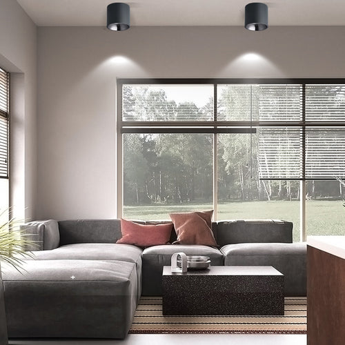 Spot LED moderne cylindrique en métal Chester - vue 2 sur 6