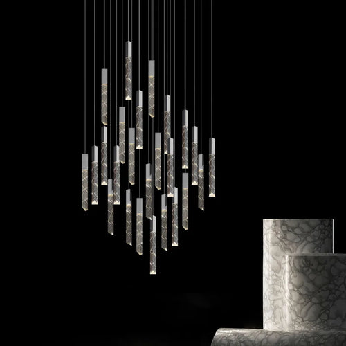 lustre moderne en cristal pour décoration intérieure élégante - vue 3 sur 15