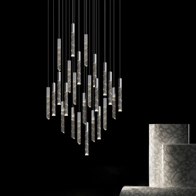 lustre moderne en cristal pour décoration intérieure élégante - vue 2 sur 15