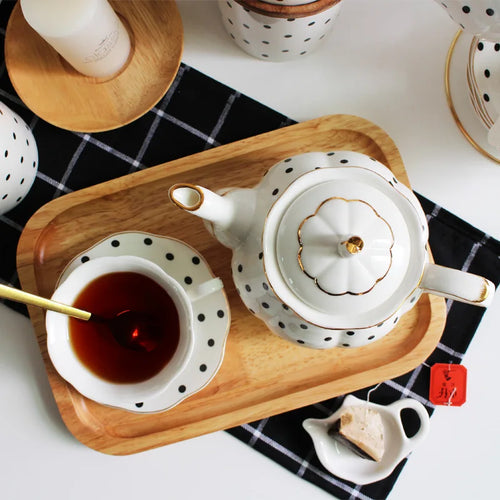 Service à thé anglais porcelaine fine peint main - vue 5 sur 6