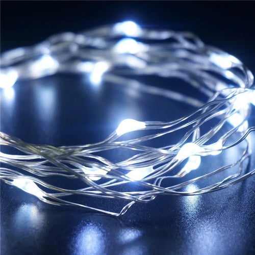guirlande lumineuse décorative à 100 led avec piles aa - vue 6 sur 6