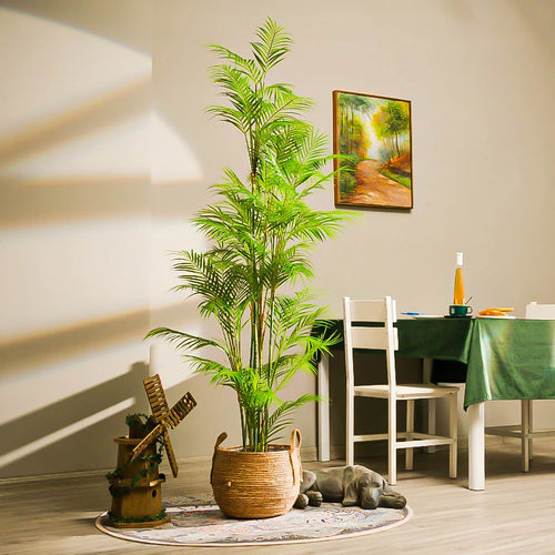 plantes tropicales hautes palmier artificiel en pot décoration extérieure - vue 2 sur 10