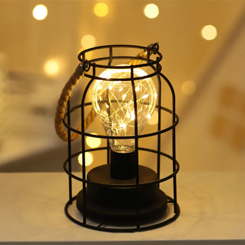 rétro-fer-forgé-lampe-table-bureau-lecture-veilleuse - vue 2 sur 9