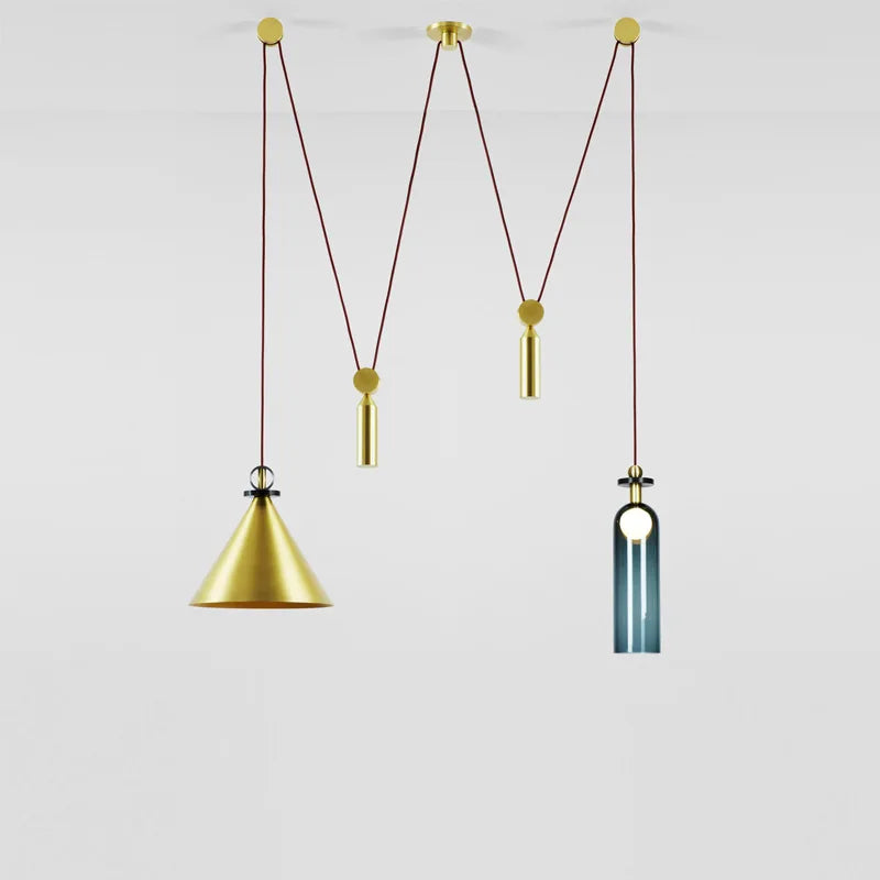 suspension en verre et métal pour décoration intérieure moderne - vue 3 sur 25