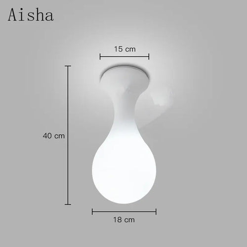 plafonnier créatif en forme de goutte de pluie design moderne - vue 6 sur 7