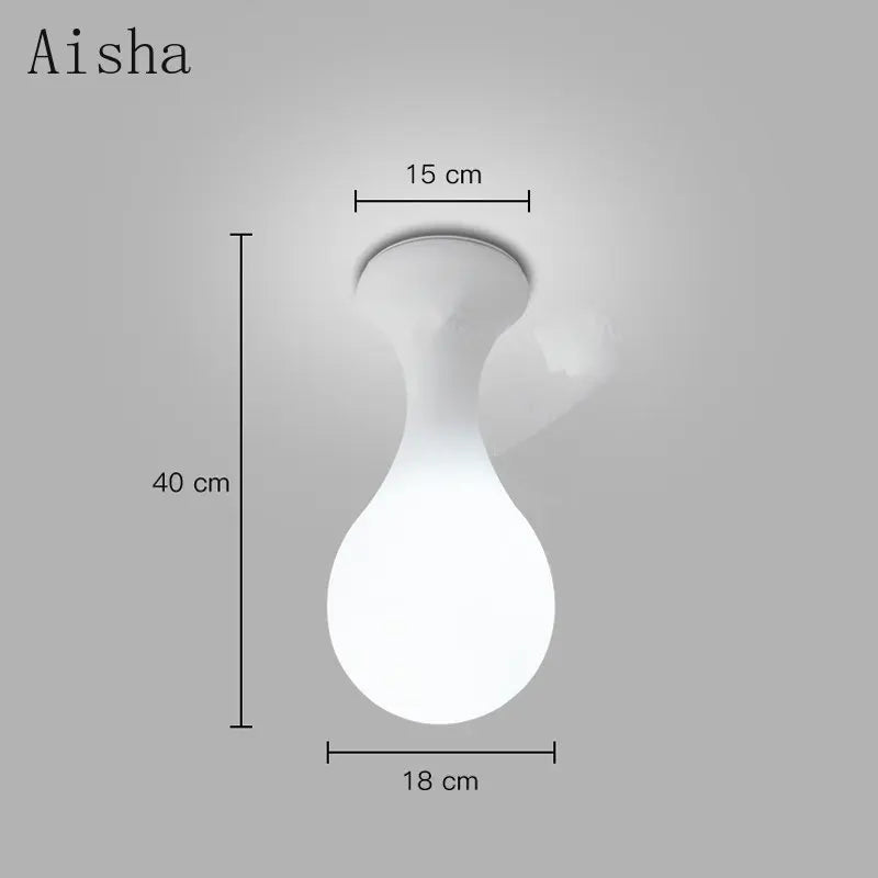 plafonnier créatif en forme de goutte de pluie design moderne - vue 5 sur 7