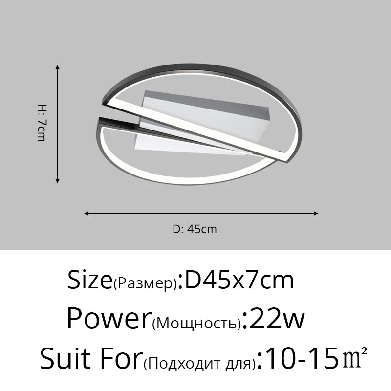 plafonnier led en aluminium éclairage décoratif pour intérieur - vue 13 sur 14