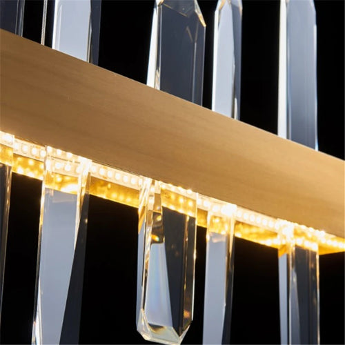 lustre en cristal k9 design art déco avec éclairage led - vue 7 sur 6