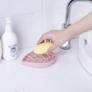 boîte à savon double couche en forme de feuille portable