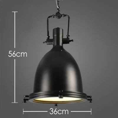 Suspension industriel Vintage en verre E27 - vue 9 sur 10