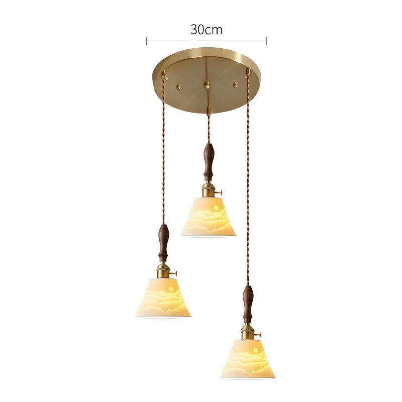 Suspension en bois et céramique nordique - vue 25 sur 30
