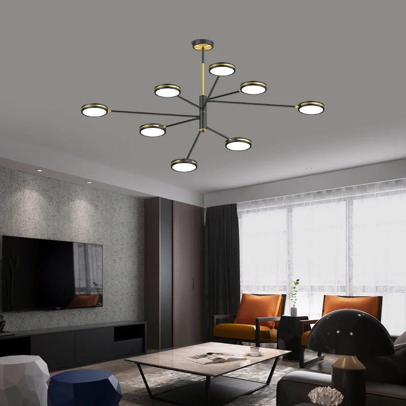 lustre led moderne pour restaurant style nordique - vue 2 sur 9