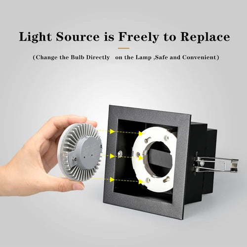 ampoule led gx53 encastrée downlight remplaçable pour éclairage - vue 4 sur 8